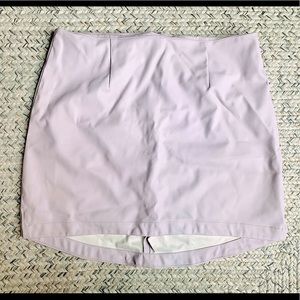 BCBG Generation Faux Leather Lilac Mini Skirt, Sz8